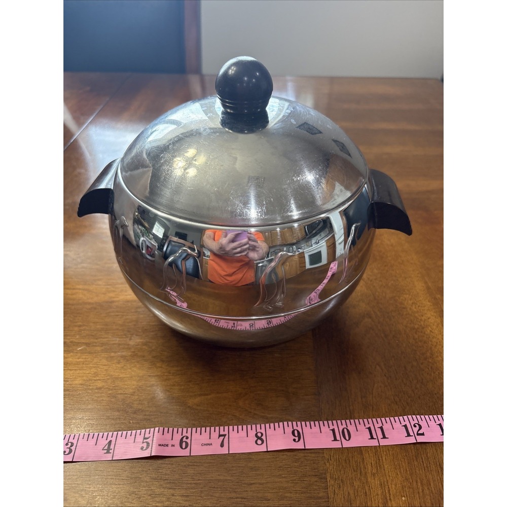 Vintage West Bend Penguin Hot & Cold Server Ice Bucket w/ Bakelite Handles MCM